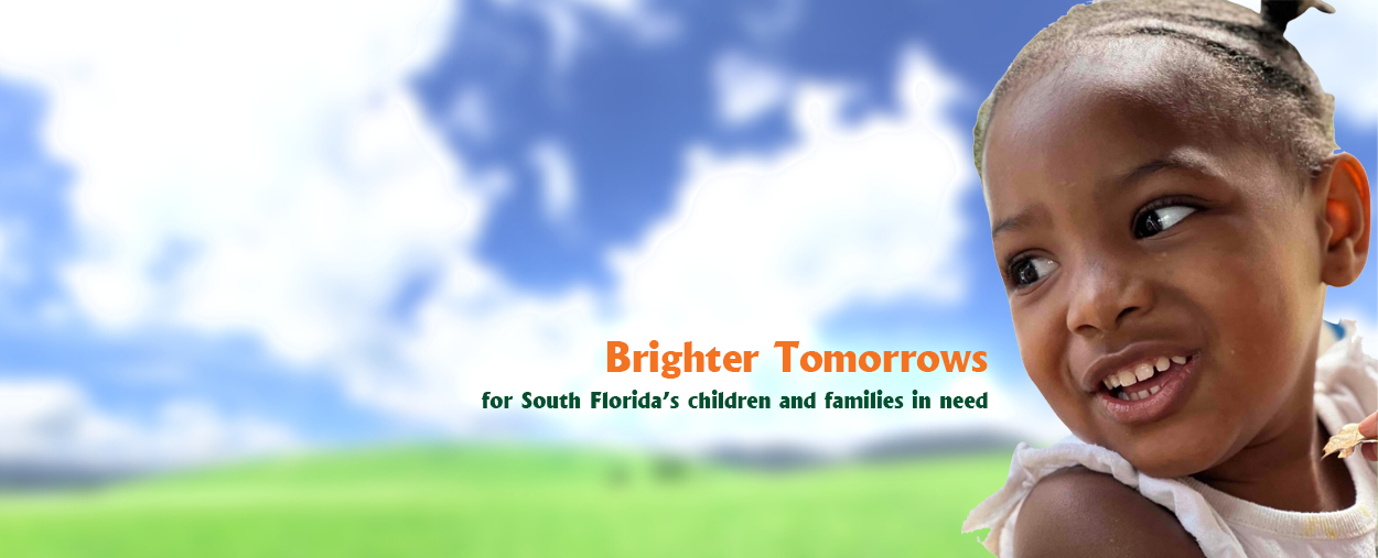 brighter tomorrows banner with child
