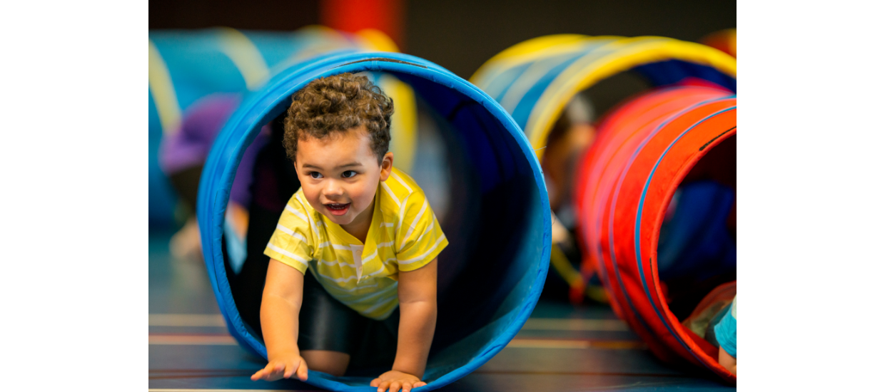 toddler crawling